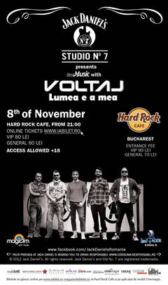 Voltaj – Castiga 2 invitatii la concertul din Hard Rock Cafe